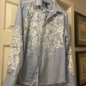 100% cotton INC International Concepts Light Blue Shirt